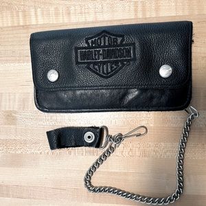 Harley-Davidson Leather Mens Wallet w/chain
